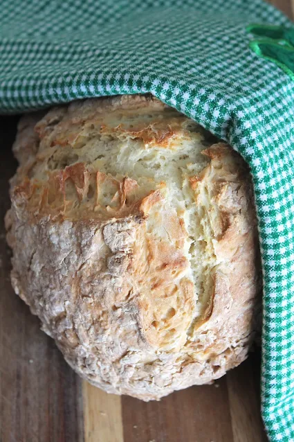 Baked loaf of traditional Irish Soda Bread.