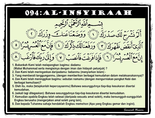 Kelebihan Surah Al Insyirah