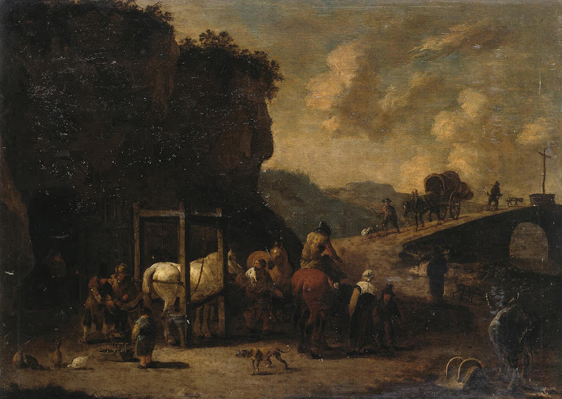 Forge by Pieter Bout - Genre paintings from Hermitage Museum