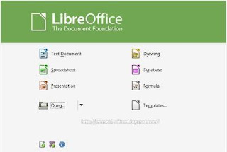 LibreOffice pada tampilan pertama