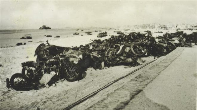 1 June 1940 worldwartwo.filminspector.com Dunkirk motorcycles