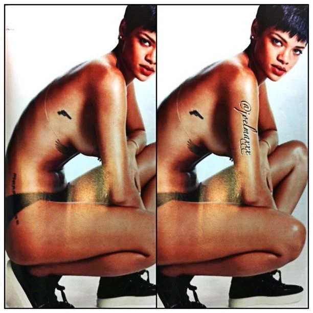 Rihanna poses Topless for GQ Magazine (December 2012)