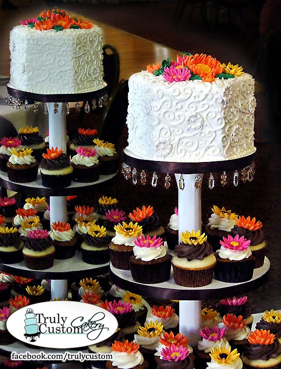 Gerbera Daisy Wedding Cupcake Tree