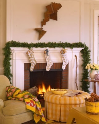 Christmas traditional fireplace