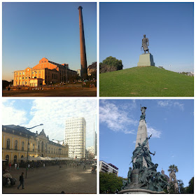 Porto Alegre - Usina do Gasômetro, estátua do Laçador, monumento a Julio de Castilhos, Mercado Público