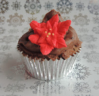 Cupcake Navidad: Flor de Pascua