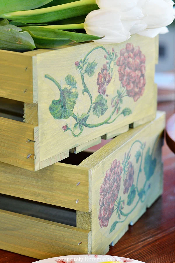Cottage Style Flower Crates