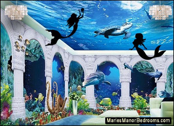 underwater bedroom decor mermaid bedroom decor ariel mermaid bedrooms under the sea theme