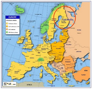 mapa Finlandia 