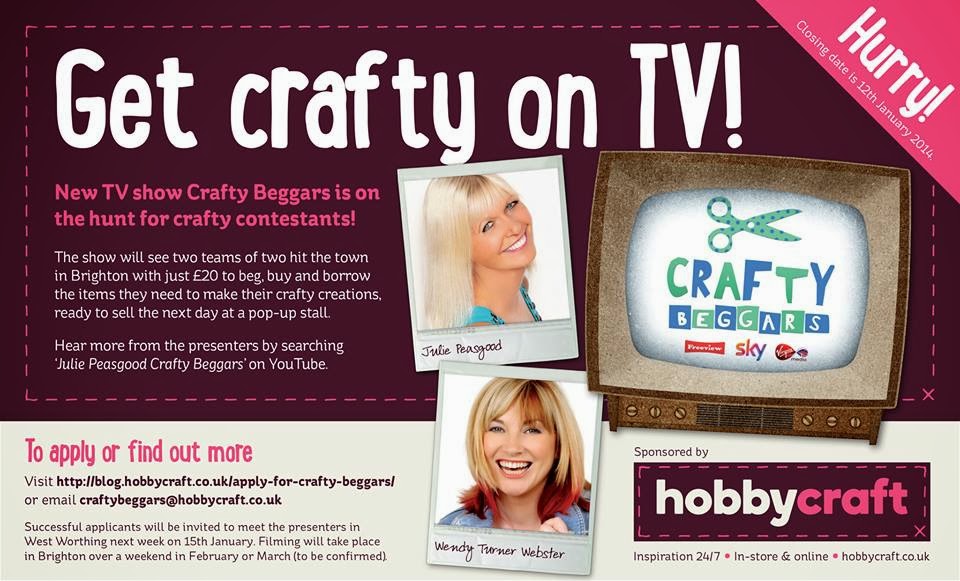 Opportunity for crafty sorts to get on tv, but be QUICK!! 12th of January deadline
