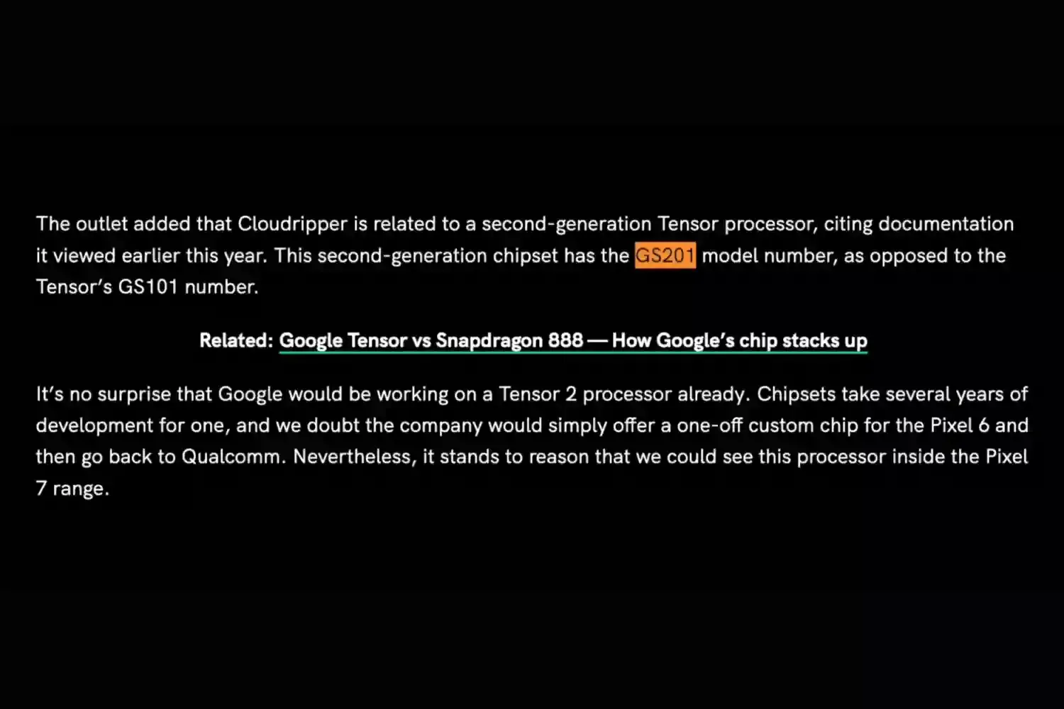 Google Tensor GS201