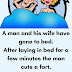 A man and his wife have gone to bed