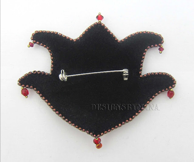 Red Lotus Brooch