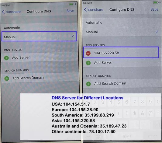 manually add DNS server