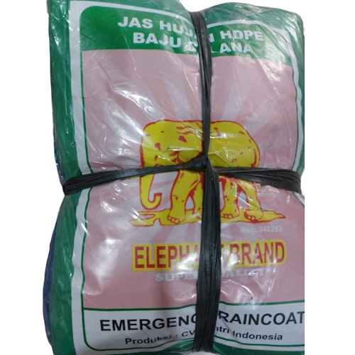 Jas Hujan Plastik Setelan Jaket Celana Merk ELEPHANT / GAJAH (MURAH)