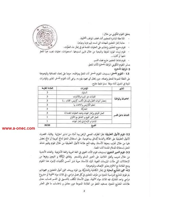 التقويم البيداغوجي في مرحلة التعليم الثانوي 2020/2021