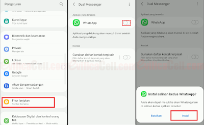 Instal 2 WhatsApp Samsung