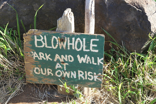 Nakalele Blowhole warning