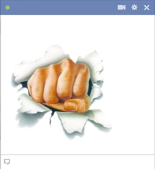 hidden-fist-cut-through-facebook-chat-box