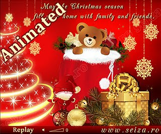 El osito Teddy te desea Feliz Navidad! (tarjeta con mensaje en ingles)