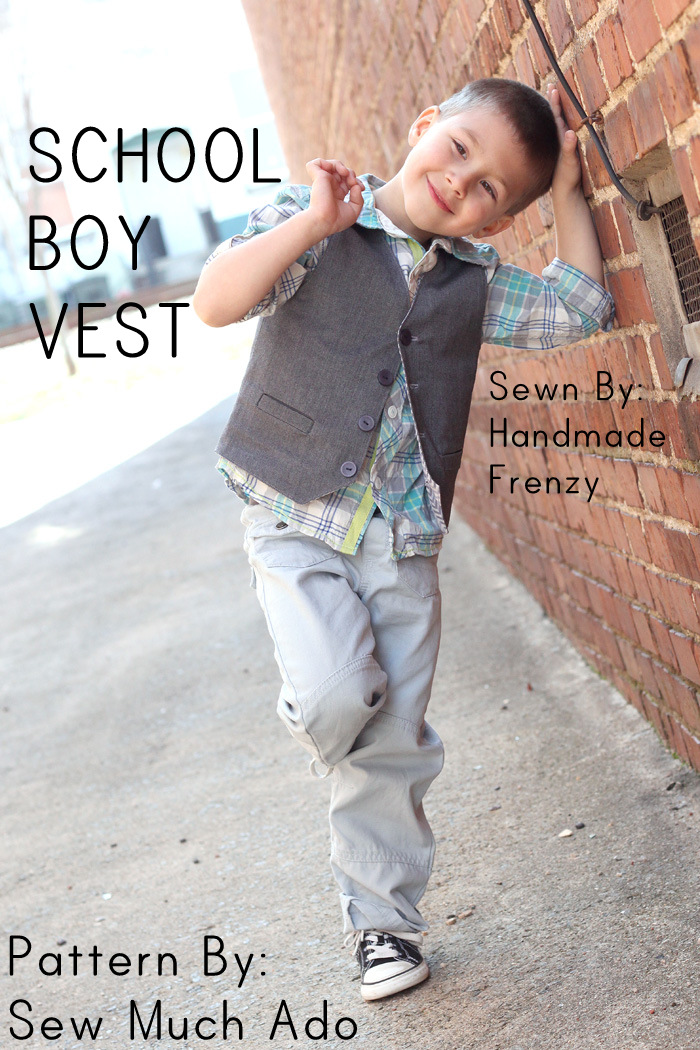 School Boy Vest - Pattern by Sew Much Ado