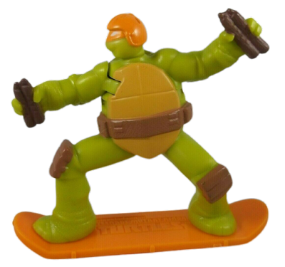 McDonalds Teenage Mutant Ninja Turtles Skate Park Happy Meal Toys 2014 Michelangelo figure on snowboard