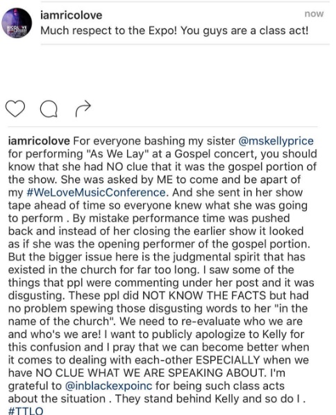 Kelly Price called out for explicit lyrics at gospel expo