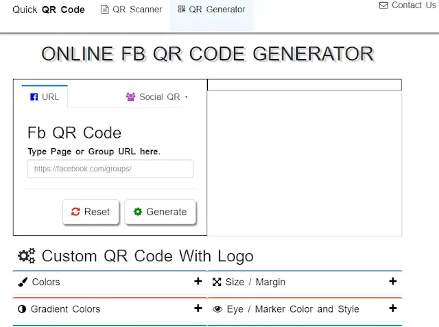Website Pembuat QR Code Untuk Facebook-2