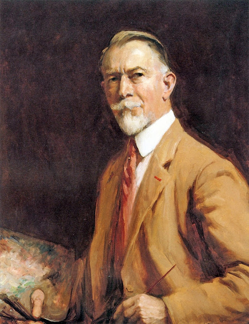 Charles H. Woodbury, Self Portrait, Portraits of Painters,Charles Herbert Woodbury, Fine arts, Portraits of painters blog, Paintings of Charles H. Woodbury, Painter Charles H. Woodbury