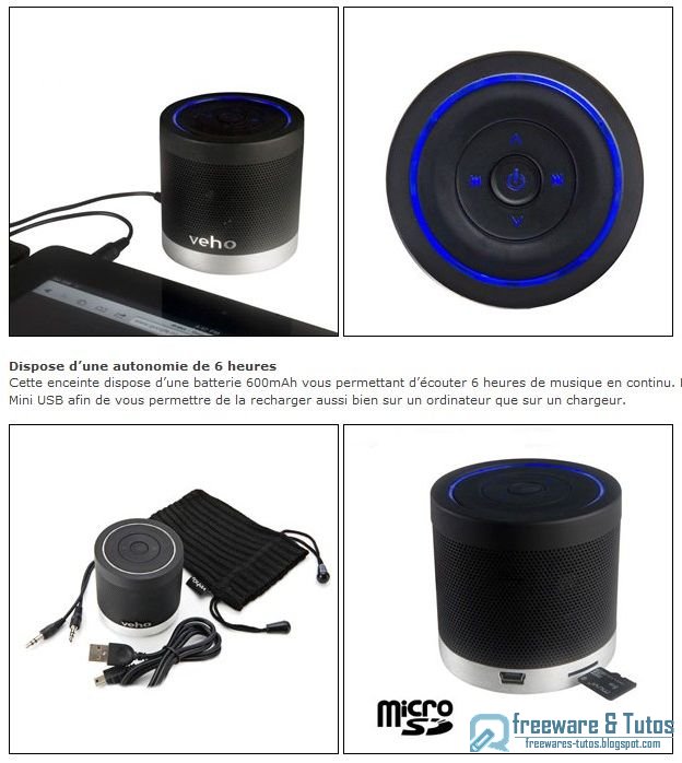 Concours : une enceinte Bluetooth Veho 360° M4 à gagner !