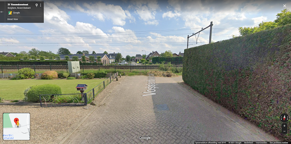 Schermafbeelding Googe Maps, Vossenbosstraat Berghem (streetview)