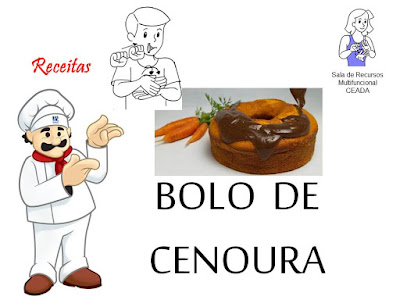 receitas de bolo de cenoura em LIBRAS