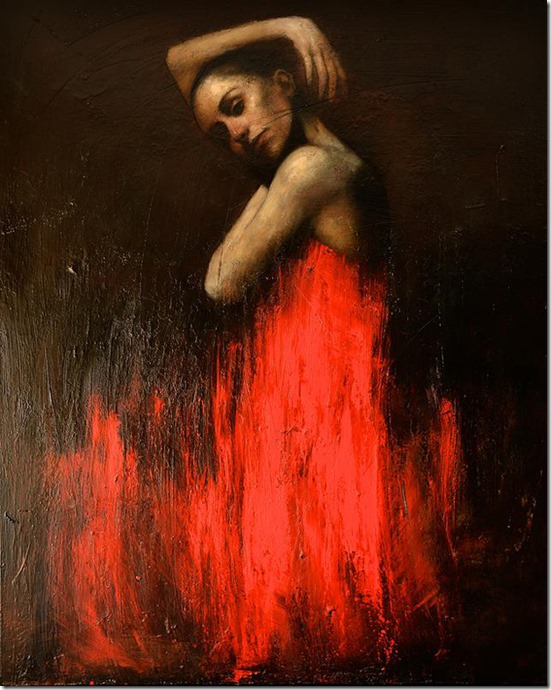 marianela in red-Mark-Demsteader-ENKAUSTIKOS