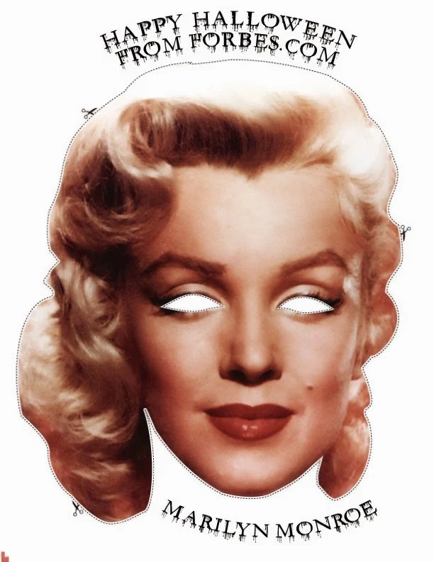 Marilyn Monroe Free Printable Mask.