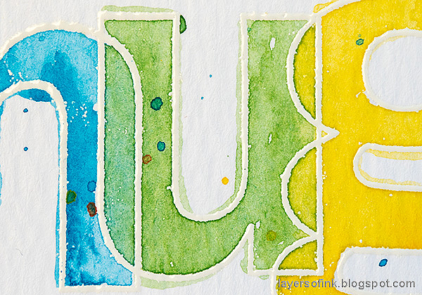 Layers of ink - Hugs Watercolor Card Tutorial by Anna-Karin Evaldsson.