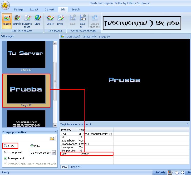 Verificando las dimensiones