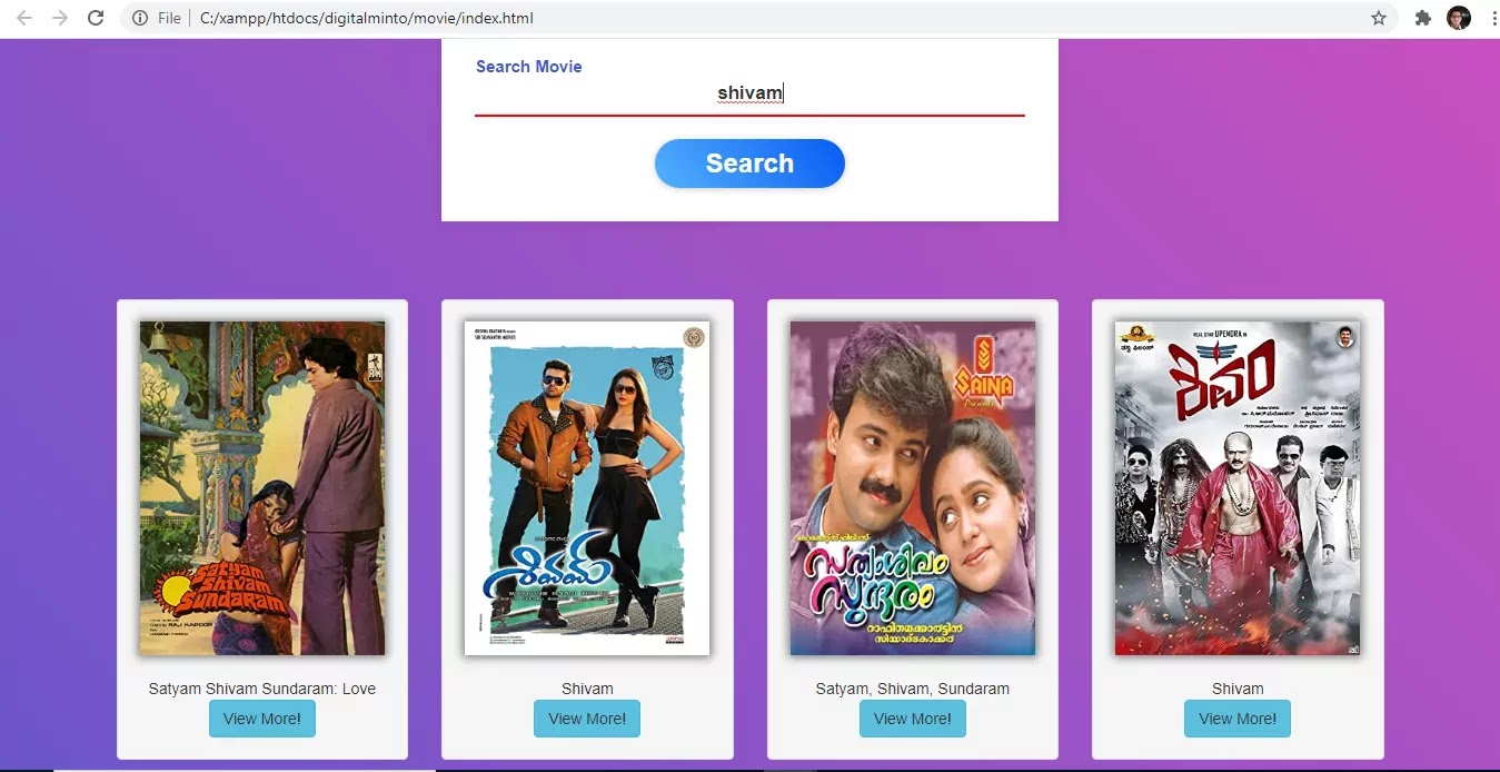 omdb movie api search list
