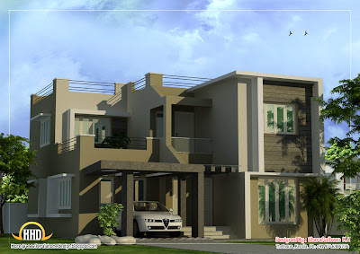 Modern Duplex Home design - 1873 Sq. Ft. | Indian House Plans