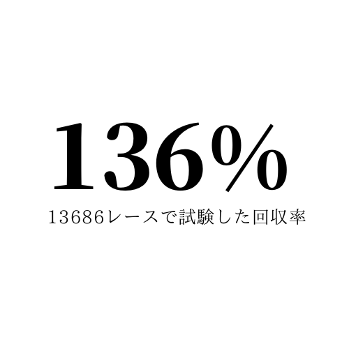 keiba ai 競馬AI予想 13686レースで回収率136％
