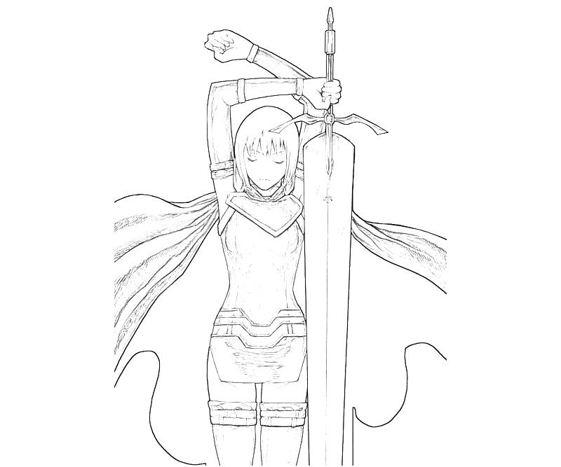 printable-claymore-clare-sword-coloring-pages