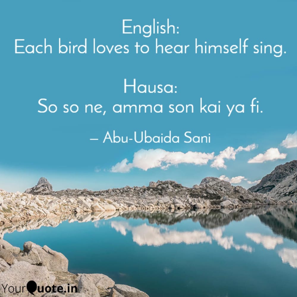 English Proverbs and their Hausa Equivalents