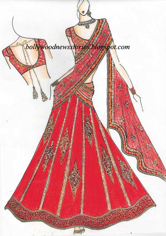 Avantika Malik's Red Lehenga Choli Outfit for the Wedding