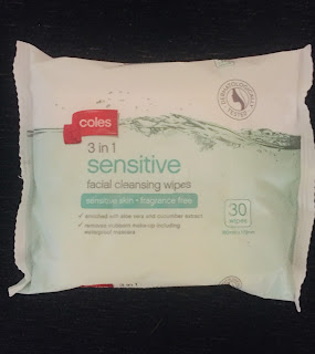 Coles 3 in 1 Sensitive Facial Cleansing Wipes 30 pk image by me.