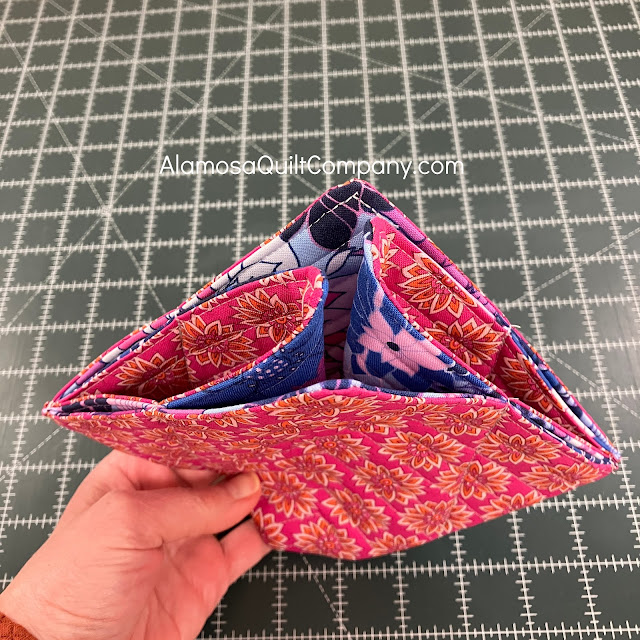 Both sets of adjacent corners sewn