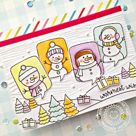 Sunny Studio Stamps: Feeling Frosty Scenic Route Embossing Folder Winter Themed Card by Franci Vignoli  
