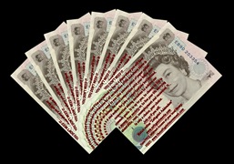 Old 5 Pounds Bill  by Factual Solutions