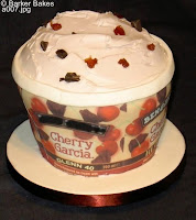 cake looks like Ben & Jerry's Cherry Garcia ice cream