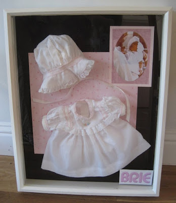 Shadow Box with Baby Clothes. Wedding Toast to my Daughter.