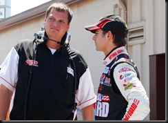 2009 Michigan June NSCS practice Jeff Gordon Steve Letarte