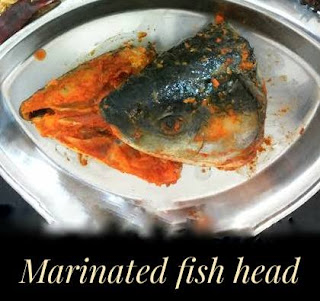 Marinated fish head